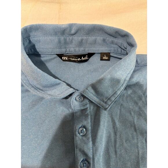 Travis Mathew Polo Shirt Mens L Blue Short Sleeve - Picture 5 of 7